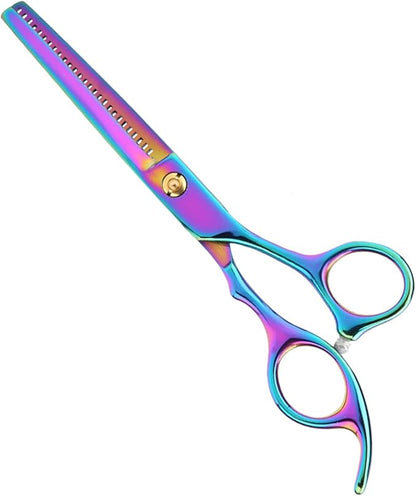 Dog Grooming Scissors Pet Hair Trimmer Thinning Cu,Azz Scilab Dog ScissorsProfessional Pet Dog Hair Cutting Scissors Grooming Hairdressing Shear Blue Thinning Shear(Colored scissors)