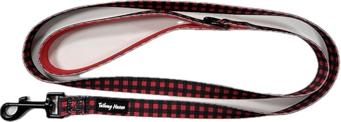 Dog Harness and Leash Set, No Pull Adjustable Soft Padded Vest, No Choke (Small, Red Plaid)