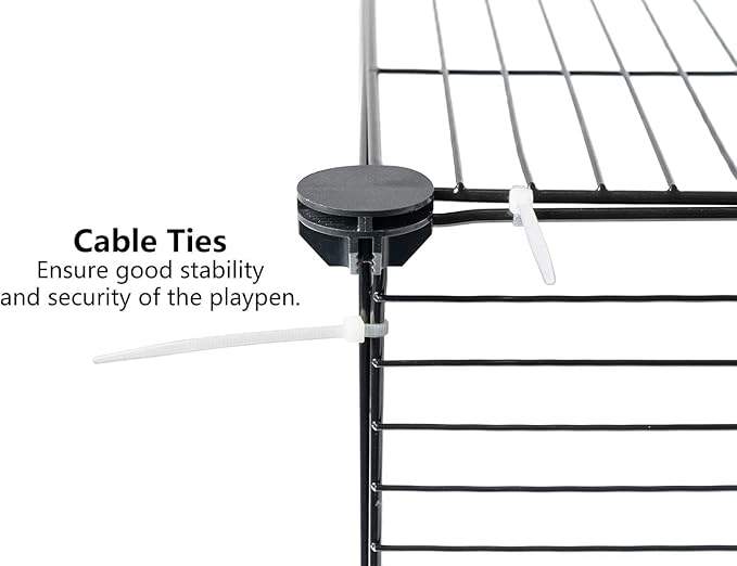 Small Animal Playpen, Guinea Pig Cages, Pet Playpen, Rabbit Cage,Small Animal Cage, Puppy Kitten Dog Playpen, Indoor Outdoor Portable Metal Wire Yard Fence,15 X 12 Inch, 28 Panels, Black