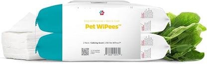 Pet Parents® Pet WiPees™ Dog All Purpose + Skin & Coat Pet Wipes, Pet Wipes for Dogs, Dog Wipes & Puppy Wipes, Paw Wipes for Dogs (100 Count (Pack of 2), Calming)