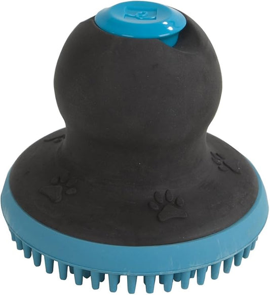 Fancy Fur FURemover Soap Dispensing Scrubber Brush, Pet Grooming Hand Brush, Reduce Shedding During Bath Time, Natural Rubber Pet Brush, Colors May Vary