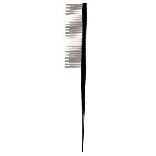 Round tooth metal dog comb is used for pet hair comb of dogs and cats to remove hair knots and entanglement. Professional pet hair comb styling comb(black)