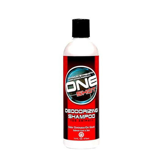 Best Shot One Shot Deodorizing Shampoo, Coat and Skincare Product for Dogs, Cats, and Horses, Eliminates Foul Odors, De-Skunk, Ready-to-Use, 16 Oz.