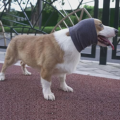 Quiet Ears for Dogs with Dual Sides Dog Brush and Dog Comb, Dogs No Flap Ear Wraps for Anxiety Relief, Calming, with Professinal Grooming Brush