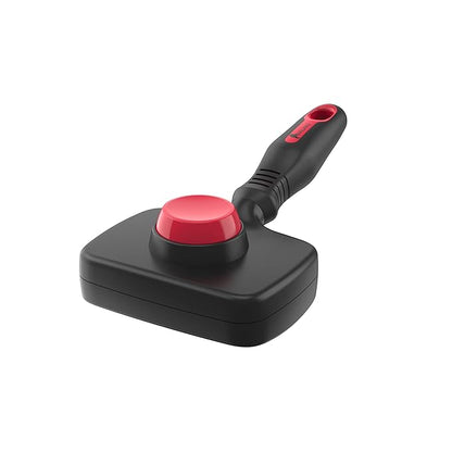 Self Cleaning Slicker TWO in One Brush - Updated Button - Slicker & Undercoat Rake - Remove Shedding Dog Hair, Undercoat & Mats, for Medium & Long Haired Dogs, Great for Husky, GSD