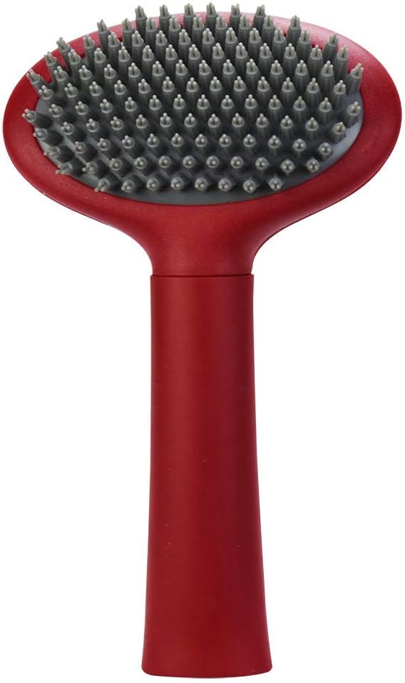 Essentials Rubber Slicker Brush, Dog Grooming Brush, Large, 91244