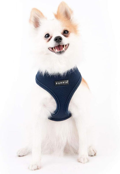 Puppia Soft Dog Harness, Navy, XX-Large (PDCF-AC30-NY-XXL)