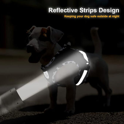 FEimaX Dog Harness and Leash Set for Walking, Soft Mesh Adjustable Easy Control Lightweight Cat Vest Harnesses with Reflective Strips, Escape Proof Small Dogs Cats Vests
