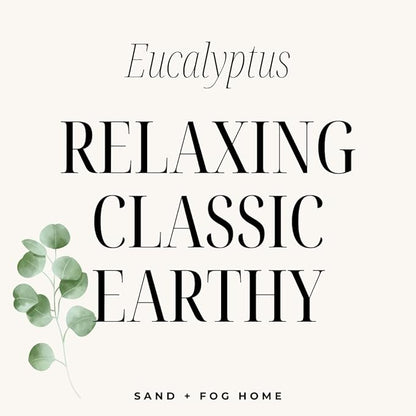 Sand + Paws Scented Candle - Eucalyptus - Additional Scents and Sizes –Luxurious Air Freshening Jar Candles Neutralize pet Odors and Enhance Home décor – 100% Cotton Lead-Free Wicks - 12 oz