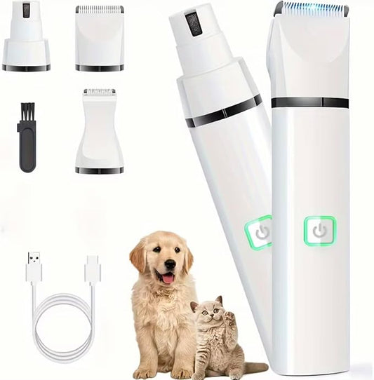 GajetNest 3-in-1 Dog Clippers Pet Grooming Kit, Low Noise, Rechargeable, Cordless, for Dogs Cats and Pets Nail Grinders, Rechargeable, Cordless Long Lasting Battery Quick Charge