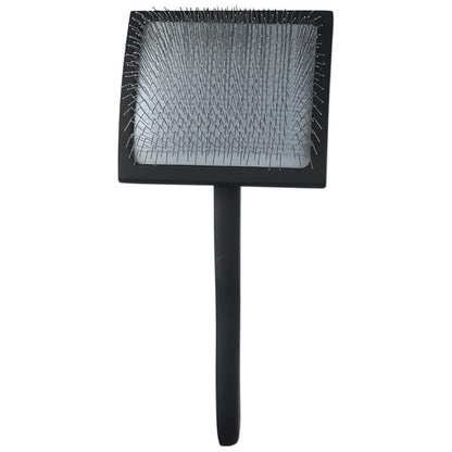 Slicker Brush, Long Pin Brush, Pet Comb, Dematting Tool with Stainless Steel Pins, Large(Black or Purple)(Black)