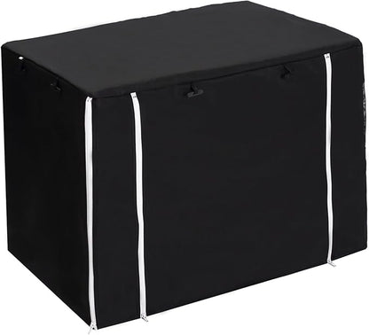 Dog Crate Cover for Wire Crates Kennel 2 Doors Heavy Duty Waterproof Windproof Soundproof Pet Cage Cover Home Decoration - Cover only - Black - Fits 30 Inch Crates
