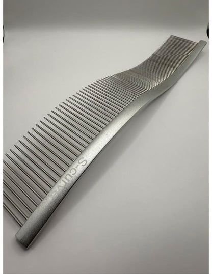 S-Curved Dog Grooming Comb, Dog Combs for Grooming Matting, Doodle Brush, Dematting Comb for Dogs, Dog Grooming Tools, Pet Comb, Metal Dog Grooming Comb, Dog Detangler Brush, Dog Dematting