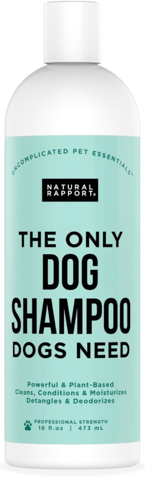 Natural Rapport Pet and Dog Shampoo - The Only Dog Shampoo Dogs Need - Complete Wash for Pets, All Breeds (16 fl oz.)