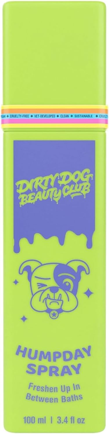 Dirty Dog Beauty Club - Humpday Spray for Dogs & Puppies - Odor Eliminating Mist with Organic Essential Oils - Balances Skin & Fur Freshness - 100 ml (3.4 oz), Sage Breeze Scent
