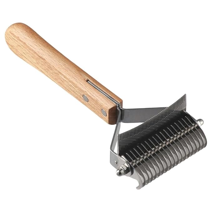 Large Firm Slicker Brush,Pet Slicker Brush, Stainless Steel Pins, Pet Grooming Wire Brush, and Deshedding for Long Haired Dogs