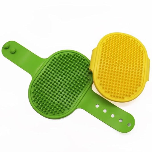2 Pack Dog Grooming Brush Set - 1 Fuchsia and 1 Yellow For Dogs, Cats