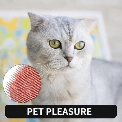 Pet Grooming Bath Brush with Shampoo Dispenser – Soft Silicone Scrubber for Dogs & Cats – Gentle Cleaning, Shedding, and Bathing Tool for Pets