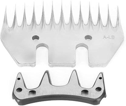 Sheep Shears Blades, Stainless Steel Sheep Clippers Blade Replacement Shearing Combs and Cutters for Goats Clipper(13 Tooth Straight Blade (+ Swing Blade))