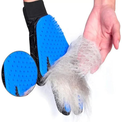 | Pet Grooming | Gentle | Efficient Hair Fur Removal | Bath | Pet Glove Brush (Blue - Right Hand Only)