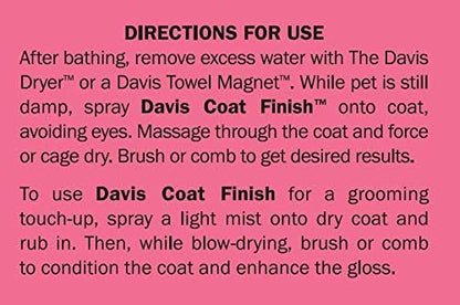 Davis CF32 Coat Finish Pet Spray, 32 oz