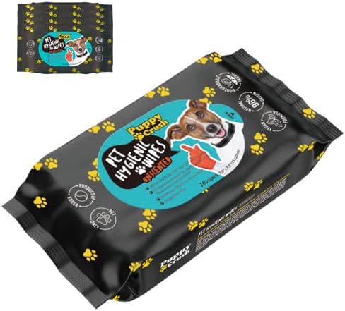 Pet Hygienic Wipes Unscented 30sheets (4 Pack) - Grooming Wipes for Cleaning Face and Deodorizing…