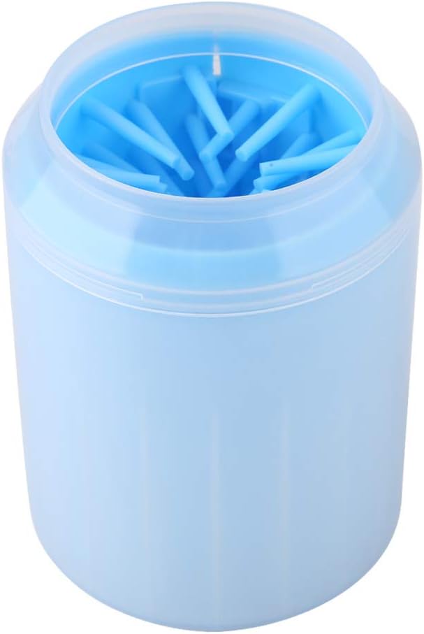 Dog Cleaner Cup, Dog Cleaner Dog Cleaner Dog Washing Station Removable Dogs Cleaning Brush Cup Pet Foot Cleaner for Small Medium Large Breed Dogs, Cats (Blue)