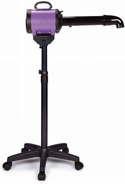 Pet Edge Master Equipment FlashDry Blue Pet Dryer with Vertical Rolling Stand – Fast Dryer Works with All Types of Coats