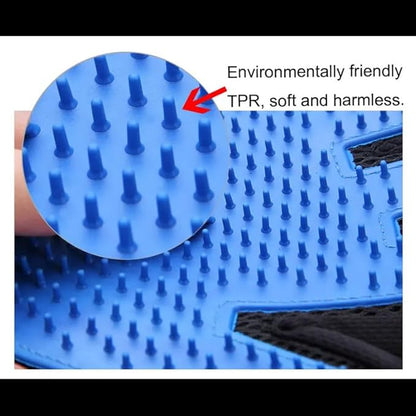 | Pet Grooming | Gentle | Efficient Hair Fur Removal | Bath | Pet Glove Brush (Blue - Right Hand Only)
