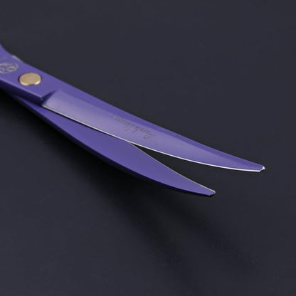 Purple Dragon 7.0 inch Professional Dog Grooming Hair Cutting Scissor &Curved Scissor&Chunker Shear Kit with Bag - for Pet Groomer or Family DIY Pet Use