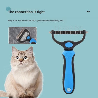 Pet Comb Ultimate Dog Grooming Set: Professional Deshedding Brushes for Dogs & Cats – Perfect for Long-Haired Breeds, Flea Removal, & Dematting(Orange, For Cats and Small Dogs)