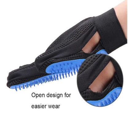 | Pet Grooming | Gentle | Efficient Hair Fur Removal | Bath | Pet Glove Brush (Black - Right Hand Only)
