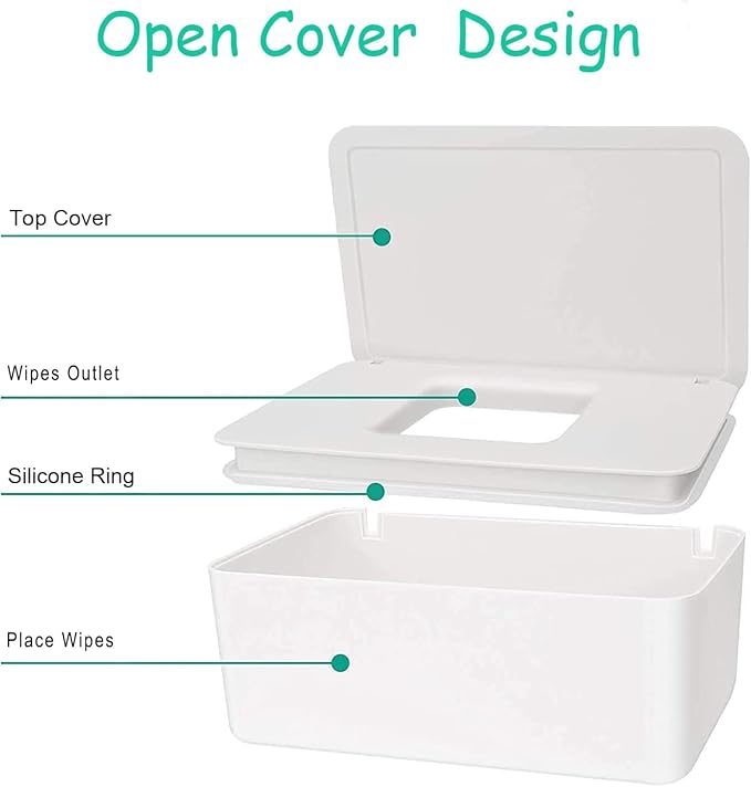 Moorfowl Woof Woof Dog Wipes Dispenser,Upgarde Size(8.2L x 4.9W x 3.9H inches),Grooming Butt Wipes Container Holder for Dog Paw