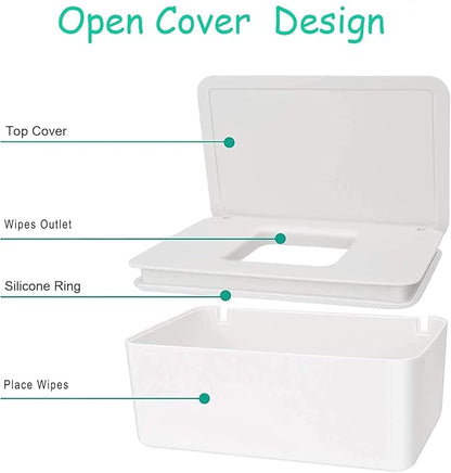 Moorfowl Woof Woof Dog Wipes Dispenser,Upgarde Size(8.2L x 4.9W x 3.9H inches),Grooming Butt Wipes Container Holder for Dog Paw