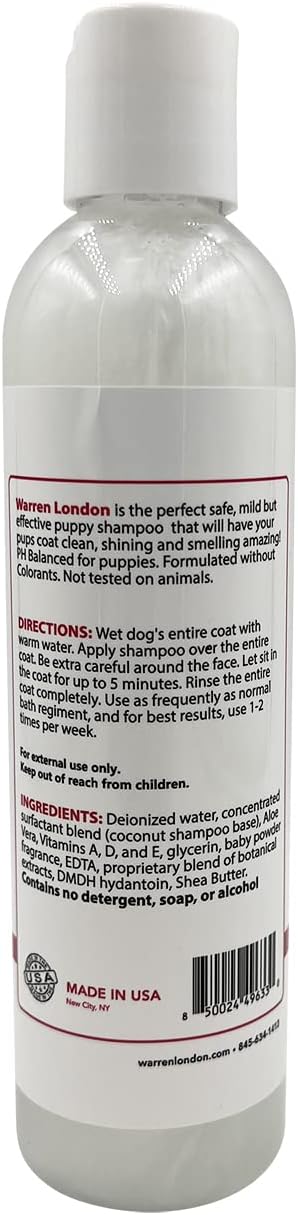 Warren London 2in1 Puppy Shampoo & Conditioner – Tearless Pet Shampoo for Puppies & Cats – Made in USA - 8oz