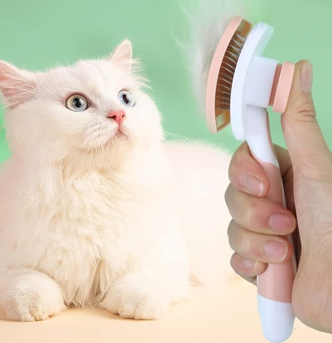 Tool Brush for Dogs and Cats, Pets Cleaning Slicker Brush to Remove Hair Instantly (Orange)