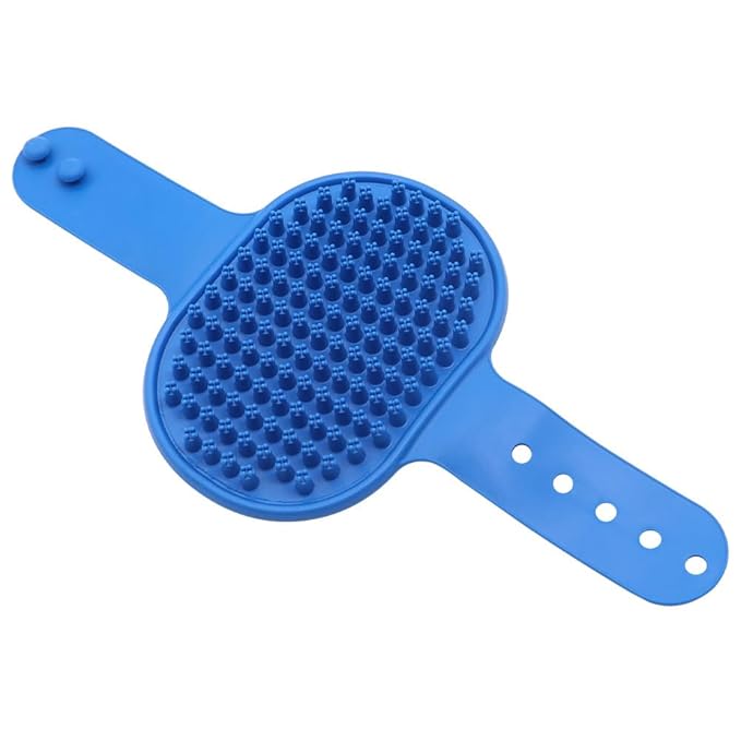 Silicone Pet Bath Brush Set, 2 Pieces, Massage Brush for Dogs and Cats