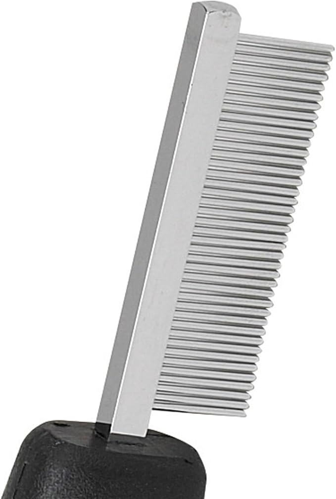 Master Grooming Tools Face & Finishing Combs — Ergonomic Combs for Grooming Dogs, 6¼", Black