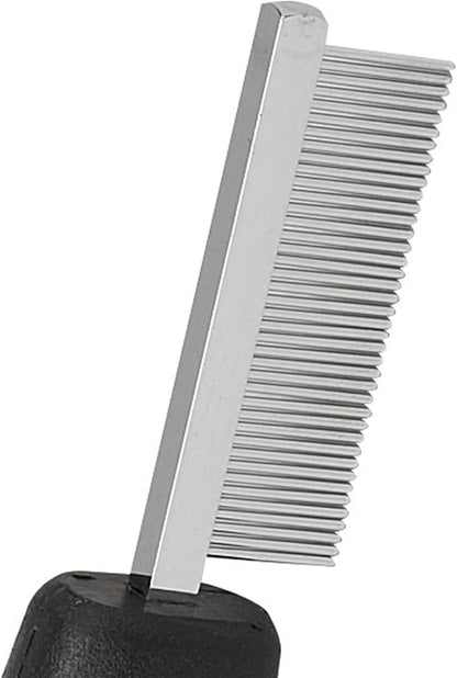 Master Grooming Tools Face & Finishing Combs — Ergonomic Combs for Grooming Dogs, 6¼", Black