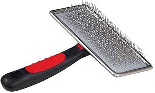Ryan's Pet Supplies Paw Brothers Soft Flat Slicker Brush with Coated Pin Tips, Large/X-Large for Professional Groomers
