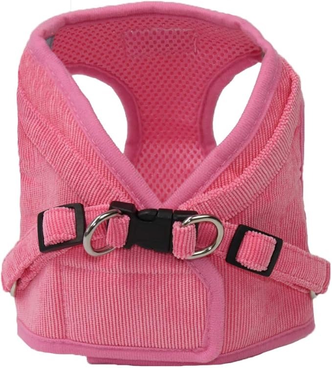 FEimaX Dog Harness and Leash Set, No Pull Reflective Adjustable Pet Harnesses for Puppy Kitten Soft Corduroy Chest Harness for Small Medium Dogs and Cats Easy Control Vest for Outdoor Walking