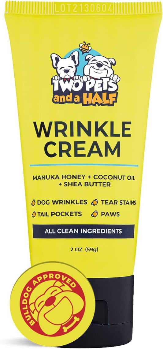 Wrinkle Paste for Bulldogs 2oz–Say Bye to Rash and Keep Fold Clean on Frenchie, English Bulldog, Pug- Wrinkle Cream for Dogs for Skin,Tail Pockets, and Paws- Wrinkle Paste for French Bulldogs