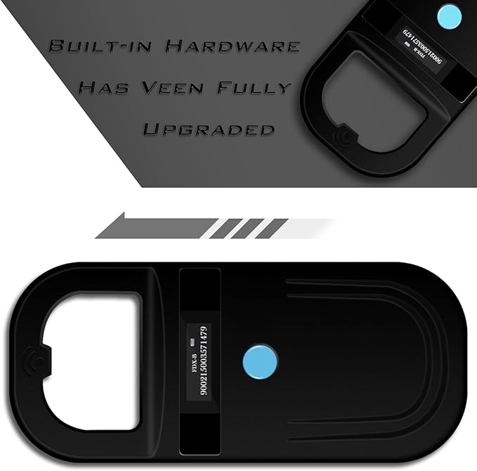 Smoostart Microchip Scanner, 1000 Records Increased Huge Data Storage Upload to PC, Scanning Distance and Speed Increase, Only Compatible with FDX-B/EMID (15/10) Digits Microchips