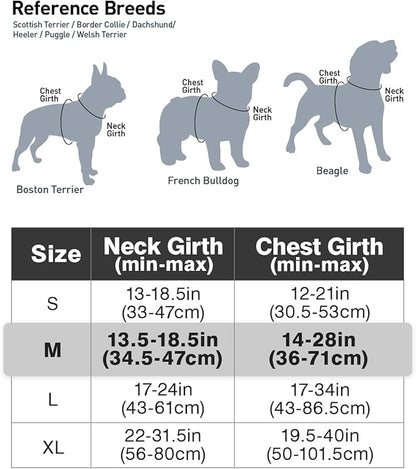 Joytale No Pull Dog Harness Medium Sized Dog, Reflective Pet Vest with Front Clip, Adjustable Soft Padded Harnesses with Easy Control Handle for Training and Walking, Black, M