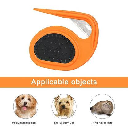Orange Pet Knotting Comb for Cats, Grooming Combs De Knotting Comb for Removing Matted Hair, Detangling Knots for Dogs and Cats