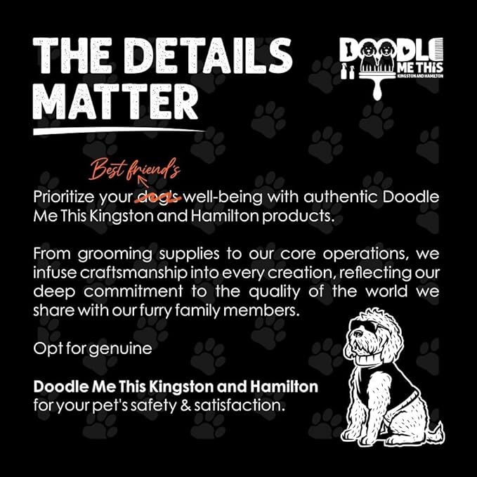 Slicker Brush for Goldendoodles and Long Haired Dogs Black Finish Long Stainless Steel Pins for Detangling and DeMatting Grooming Tool for Home by Doodle Me This Kingston and Hamilton