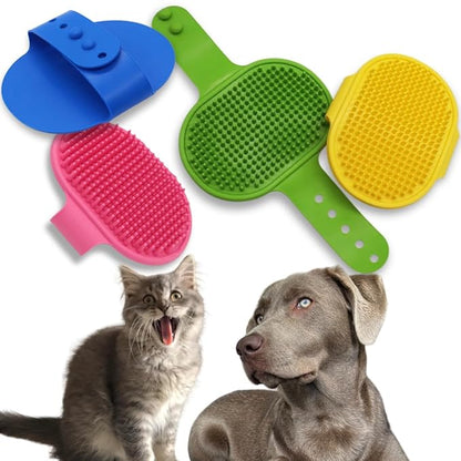 | Dog Bath Brush | 4 PCS Pet Grooming Brush | Pet Hair Removal Brush | Cat Hair Removal Brush | Dog Grooming Bath Brush | Pet Rubber Brush | Pet Silicone Brush | Dog Shampoo Brush