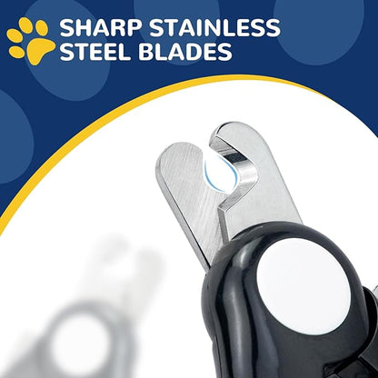PUP&PALS Large/Medium Dog Nail Clipper with Sharp Stainless Steel Blade, Anti-Slip Grip and Heavy Duty Design Dog Nail Trimmers，Easy Cutting for Thick Claws and Toenails