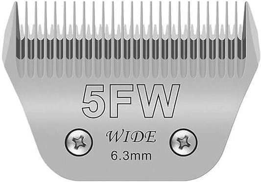 Wide Blades for Dog Grooming Blades Compatible with Andis,Oster A5,Wahl km10 Dog Clippers Stainless Steel Blades Blades for Animal Dog,Cat,Horse, (#5FW(6.3mm))