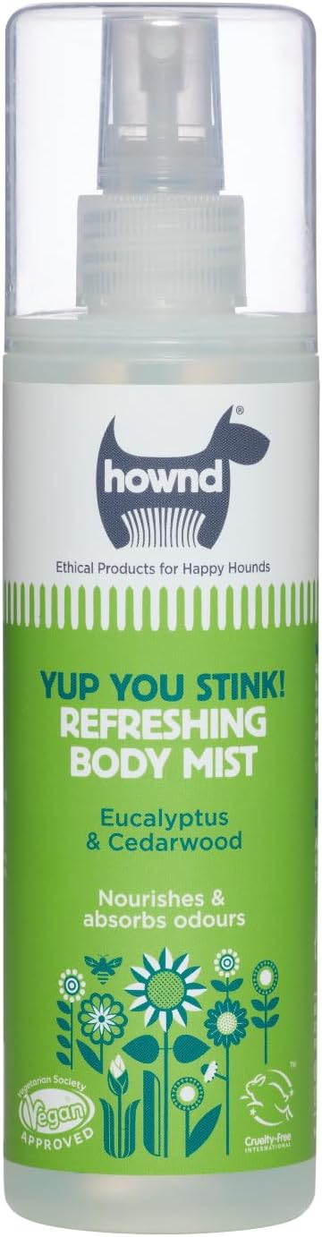 hownd Yup You Stink Odor Control Refreshing & Deodorizing Cedarwood & Eucalyptus Body Fragrance Spray for Dogs, Powered by Plants, Deodorizes & Shines Coat, Vegan Formula